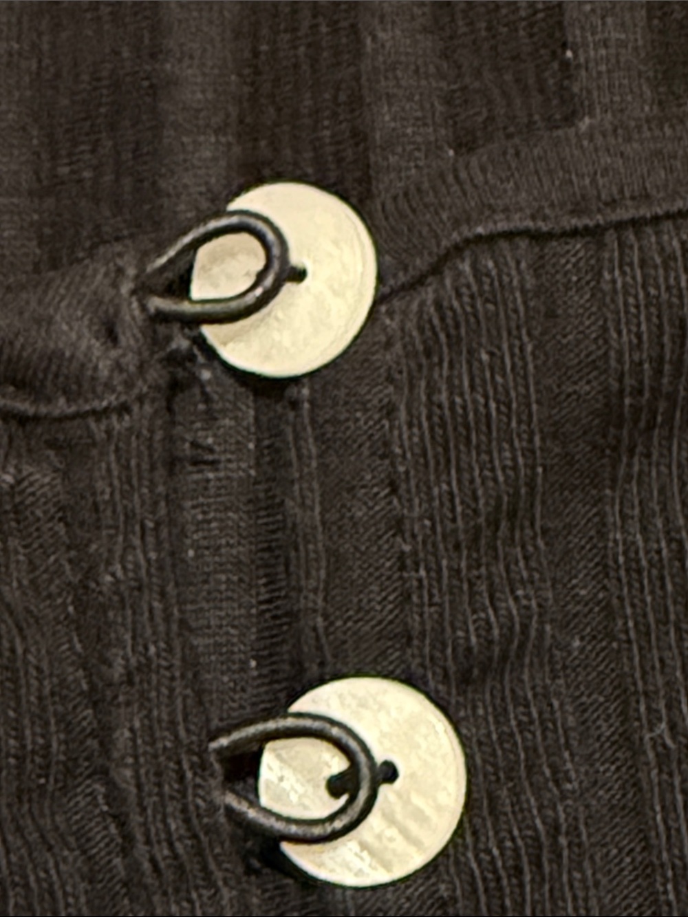Free People Black Ribbed Button-Front Cardigan/Top Size small - Picture 7 of 10